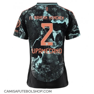 Camisa de time de futebol Bayern Munich Dayot Upamecano #2 Replicas 2º Equipamento Feminina 2024-25 Manga Curta Camisa de time de futebol Bayern Munich Dayot Upamecano #2 Replicas 2º Equipamento Feminina 2024-25 Manga Curta